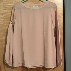 light pink blouse from Loft